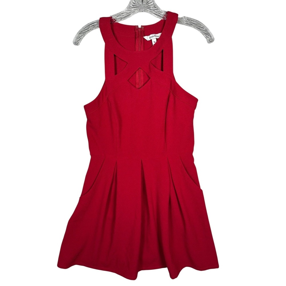 Vintage Speechless Dress Medium Red Sleeveless Keyhole Y2K Party Stretch